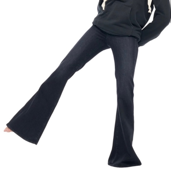 New Sandrine Rose Free People High Waisted Super Flare Jeans 24 índigo - Picture 1 of 8